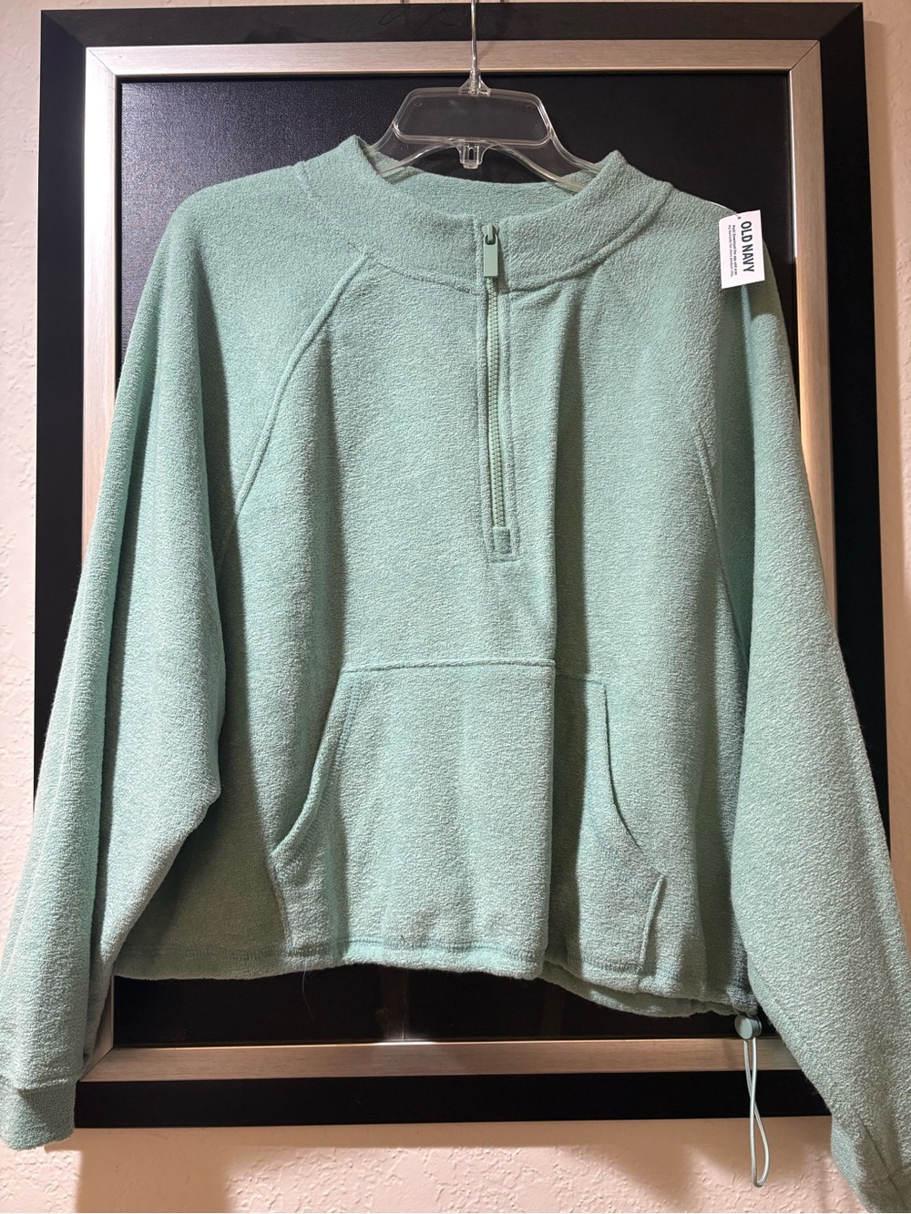 Old Navy Mint Green Half-Zip Fleece Pullover